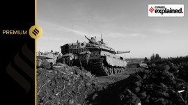 Israeli tanks are seen as the military participates in a drill near Israel's border with Lebanon in northern Israel, October 26, 2023.