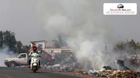 mumbai air pollution, mumbai death by breath, mumbai aqi, mumbai aqi index, mumbaipollution, mumbai garbage pile, BMC garbage pile, mumbai air monitoring, mumbai air pollution, death by breath series, mumbai news, indian express latest news