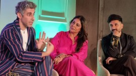 A picture from Express Adda featuring Jim Sarbh, Shefali Shah, and Vir Das