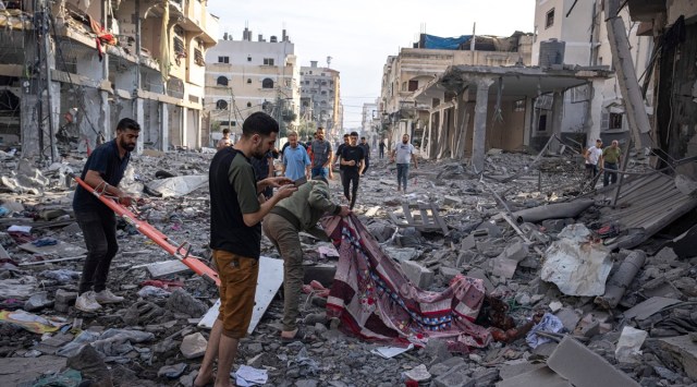 Israeli bombing in Gaza City