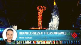 the closing ceremony of the Asian Games in Hangzhou.