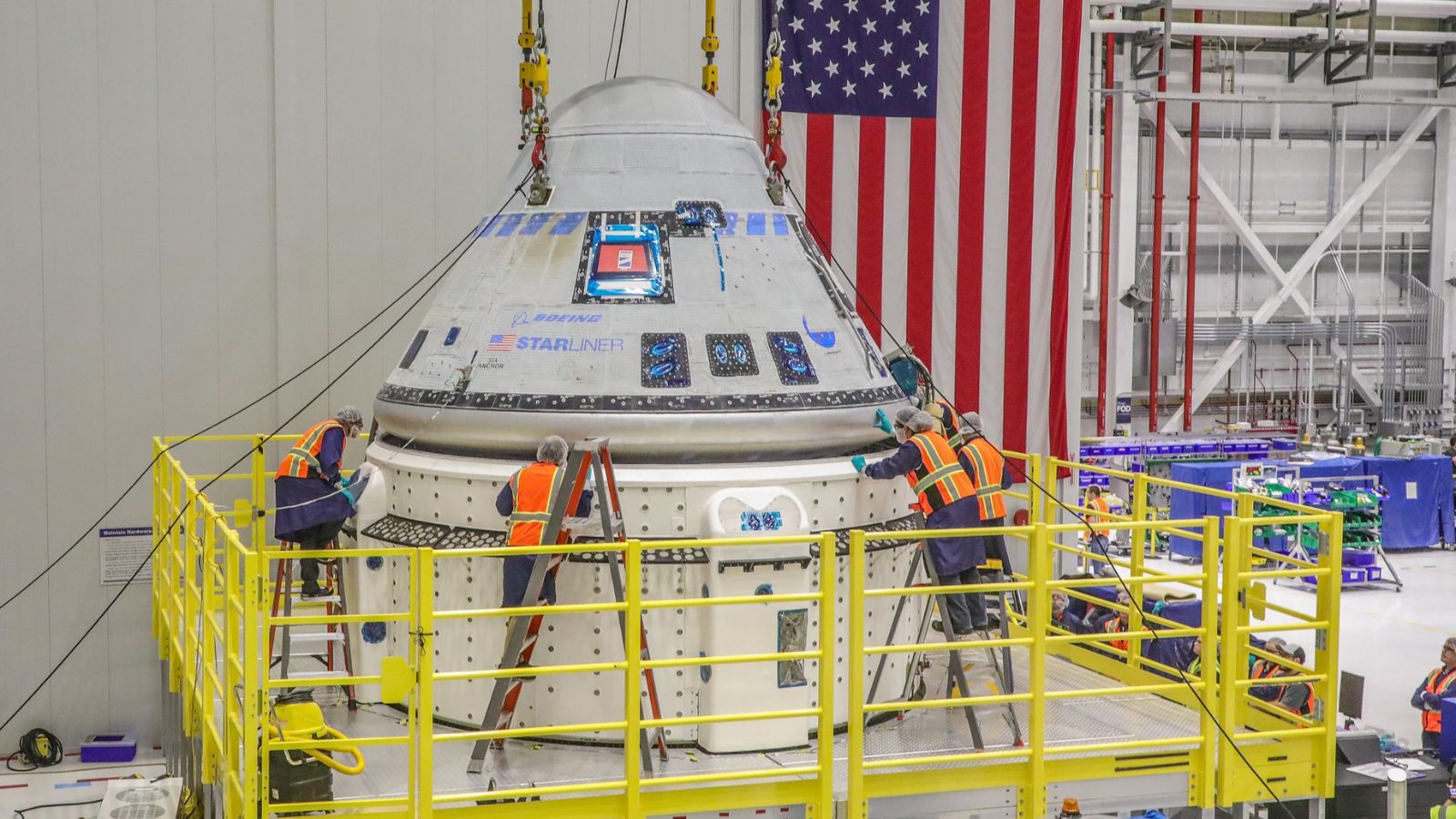 Boeing's Starliner spacecraft at NASA base