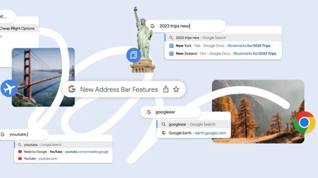 Chrome new features | Chrome address bar | Chrome search bar