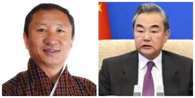 Dr Tandi Dorji and Wang Yi