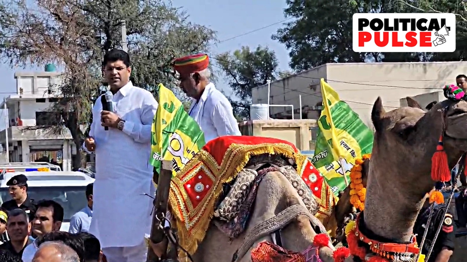 Dushyant Chautala’s rural outreach, with camel carts on Rajasthan ...