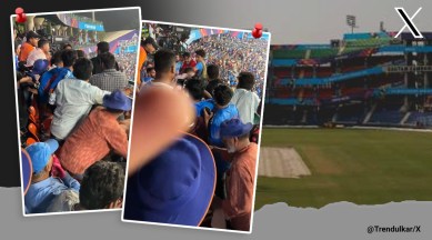 Fight breaks out between fans in the stands during India vs Afghanistan match in Delhi
