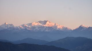 A Himalayan mountain is pictured here