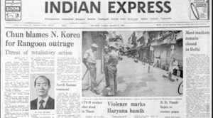 October 11, Forty Years Ago, South Korean, president Chun Doo-Hwan, explosion in Rangoon, rangoon explosion death toll, retaliatory measure against violence, indian express news