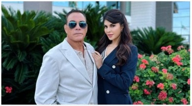 Jacqueline Fernandez with Hollywood actor Jean-Claude Van Damme.