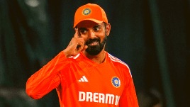 India's KL Rahul during a practice session ahead of the ICC Men's Cricket World Cup 2023 match between India and England, at Bharat Ratna Shri Atal Bihari Vajpayee Ekana Cricket Stadium, in Lucknow, Saturday, Oct. 28, 2023. (PTI Photo)