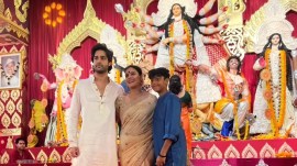 Actor Kajol with son Yug