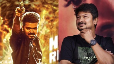 Leo poster (L) and Udhayanidhi Stalin Insta post (R)