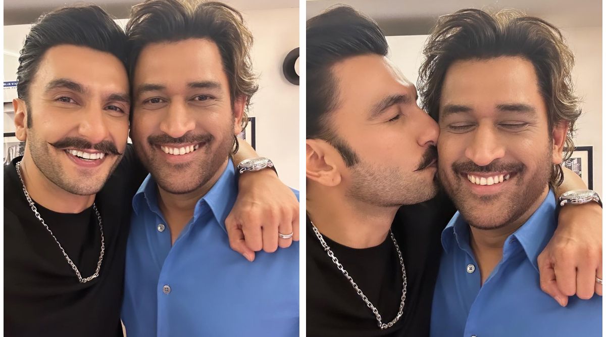 Ranveer Singh plants a kiss on MS Dhoni’s cheek in a selfie, calls him ...