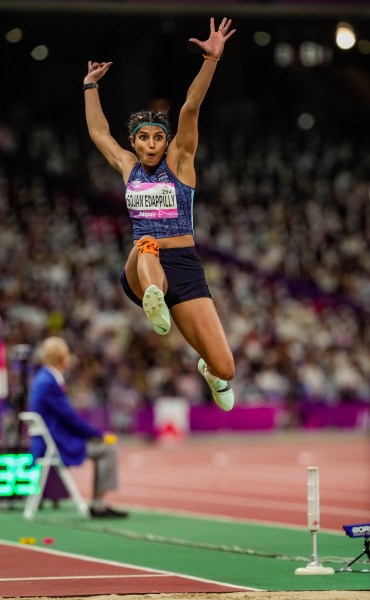 Asian Games 2023: Ancy Sojan jump