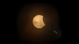 Chandra Grahan 2023: Illustrative image depicting a partial lunar eclipse