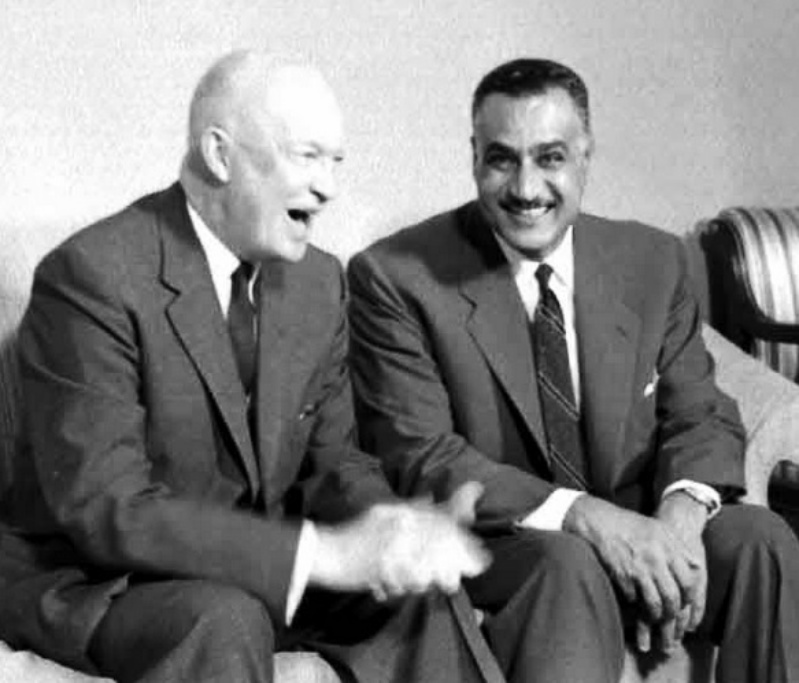 Presidents Eisenhower and Nasser meeting in New York, 1960 (Wikimedia Commons)