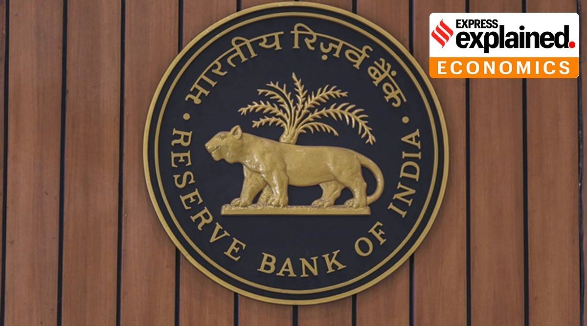Reserve Bank of India (RBI) logo on the closed iron gate of New Delhi  branch Stock Photo | Adobe Stock