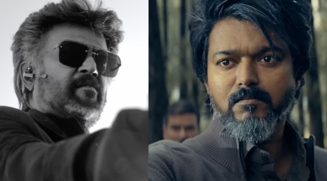 Rajinikanth from Jailer (L) and Vijay from Leo (R)