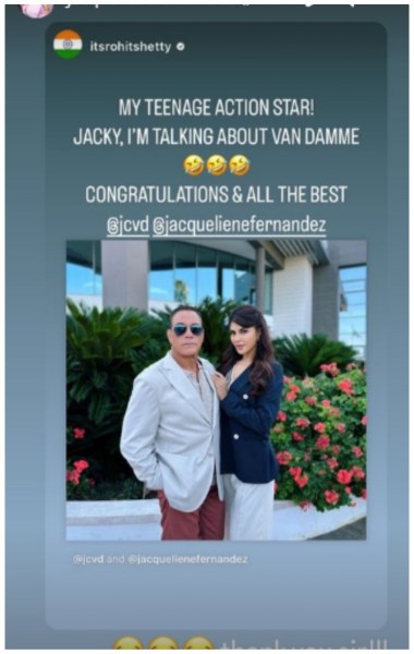 Rohit Shetty Dhawan commented on Jacqueline Fernandez's picture. (Pic: Rohit, Instagram)