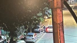 A CCTV grab shows one of the suspects unlocking a Santro car in Sector 22, Chandigarh