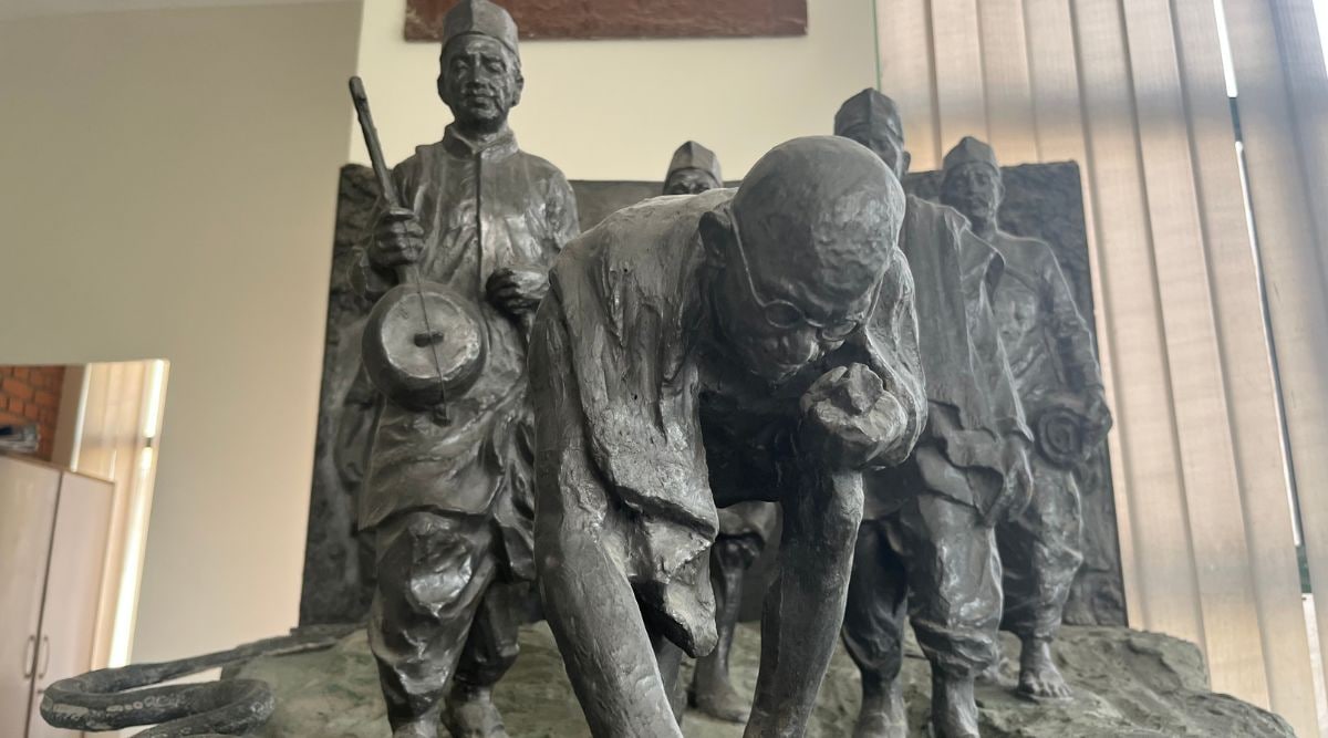  The ‘Dandi March’ by sculptor Ram Sutar. Adrija Roychowdhury