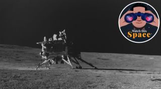 An image of the Chandrayaan-3 mission's Vikram lander taken by the Pragyan rover. (ISRO)