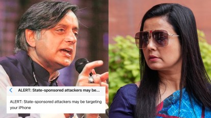 Mahua Moitra, Shashi Tharoor and Raghav Chadha allege Centre trying to 'target' their phones, share alert messages | India News - The Indian Express