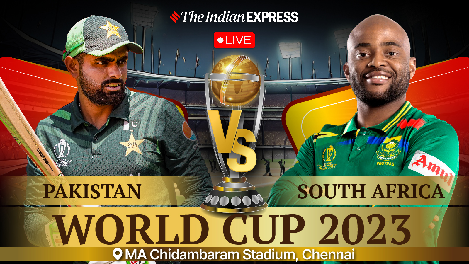 Pakistan vs South Africa Live Score, World Cup 2023: Pakistan cross 150-run mark after losing half their side early | Cricket News