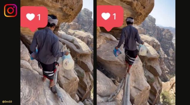 ‘He is a mountain goat’: Man walks barefoot across steep mountains in ...