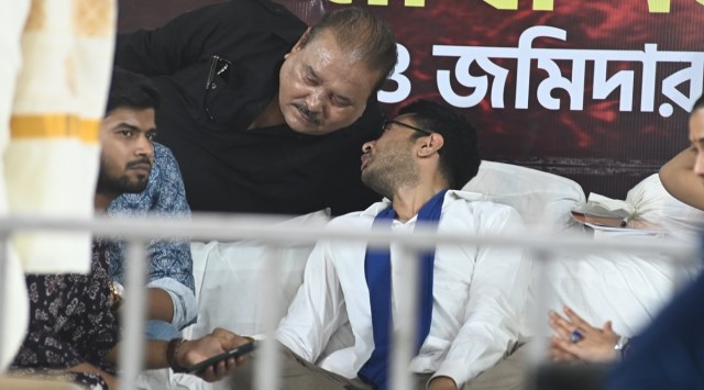 TMC Raj Bhavan Chalo' protest, Abhishek Banerjee slammed Governor CV Ananda Bose, dharna permission query, MLA Madan Mitra in Kolkata, Governor cv Ananda Bose, MGNREGA dues, MGNREGA fund, irregularities in school jobs recruitments scam, indian express news