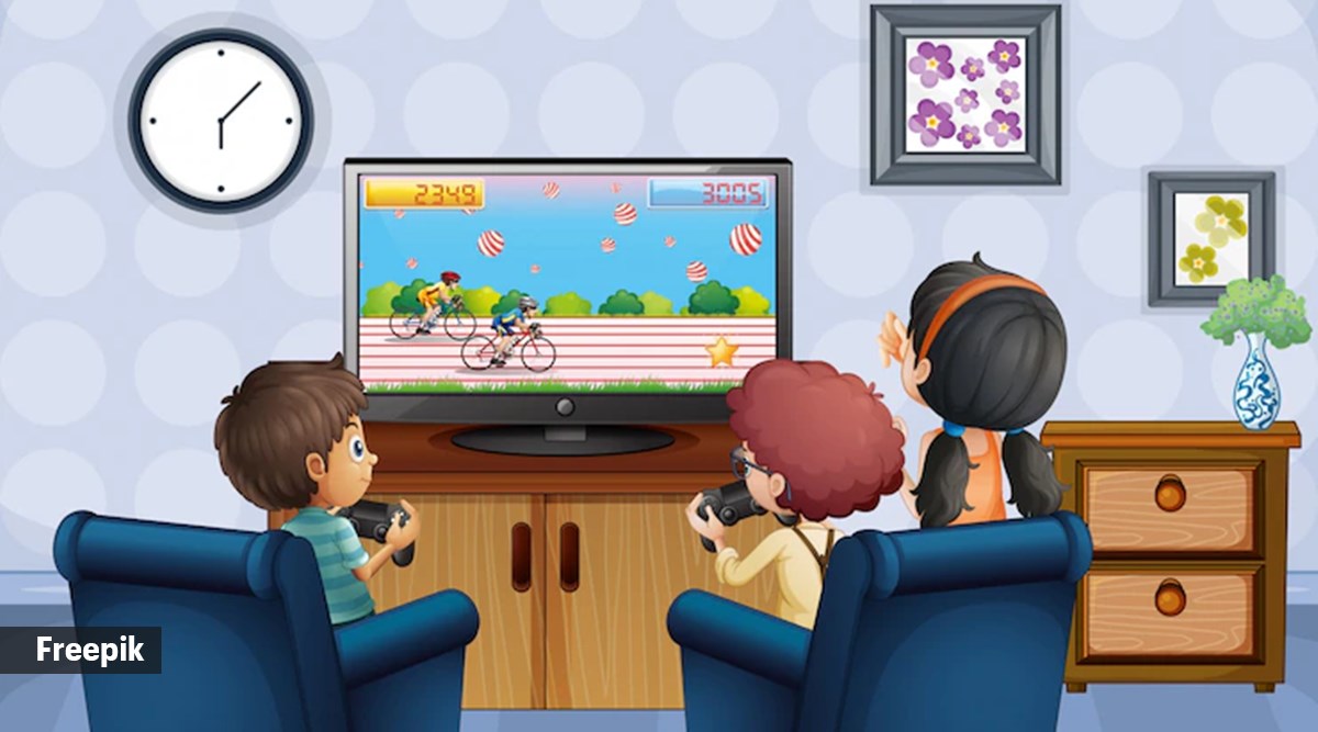 children watching tv, screen time for children