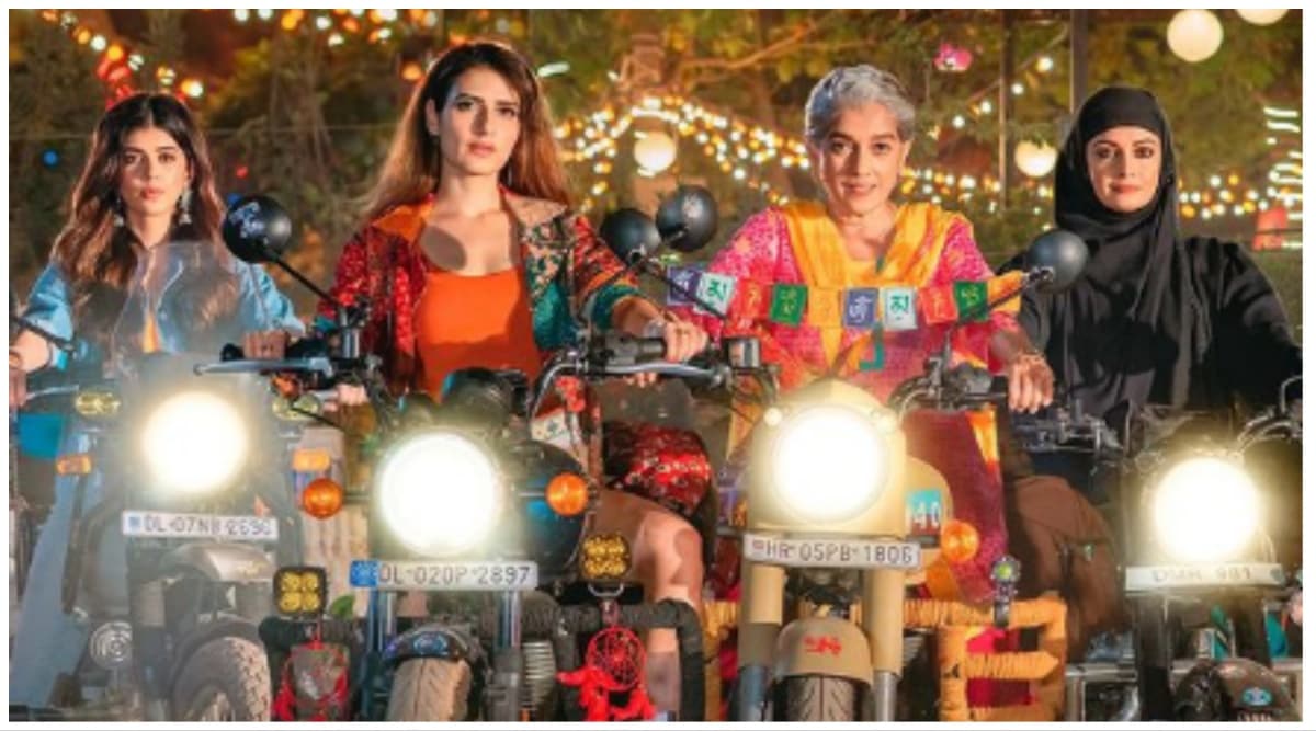 Dhak Dhak Ratna Pathak Shah learns bike riding at 65; Dia Mirza