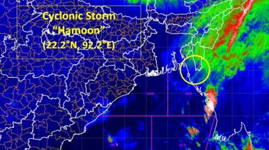 cyclonic storm hamoon, hamoon tracker, imd, hamoon update, heavy rain, indian express