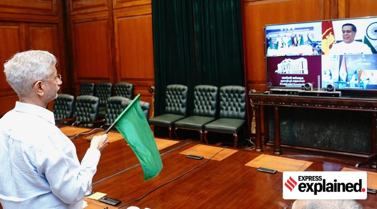 Foreign Minister S Jaishankar flags off the ferry service between Nagapattinam, India and Kankesanthurai, Sri Lanka.