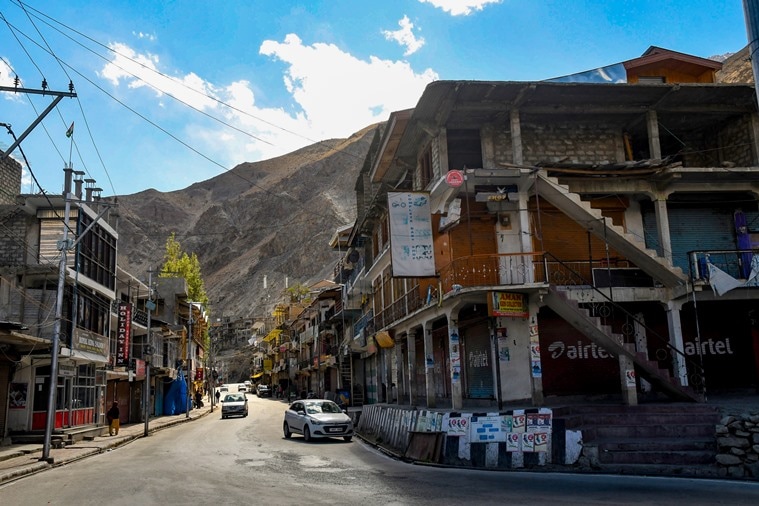 A view of the closed market during the Ladakh Autonomous Hill Development Council Election