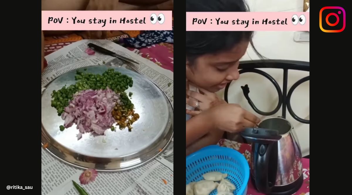 making momos in hostel