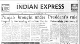 President’s rule in Punjab, Forty Years Ago, President’s rule in Punjab, extremist activities in Punjab, President Zail Singh, indian express news