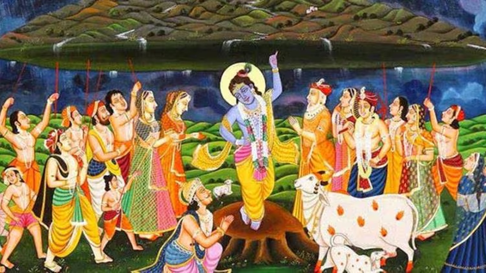 Lord Hanuman Carrying Sanjeevani | Acrylic On Canvas | Exotic India Art