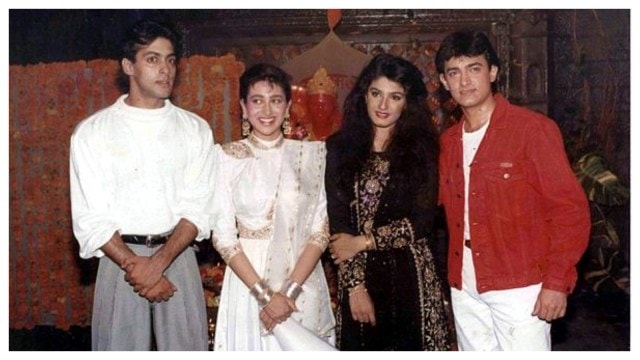 Salman Khan, Raveena Tandon, Aamir Ka