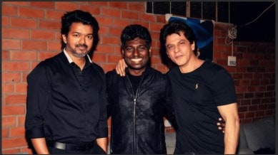 Atlee with Shah Rukh Khan and Vijay