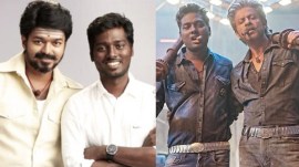 Atlee with Vijay and Shah Rukh Khan