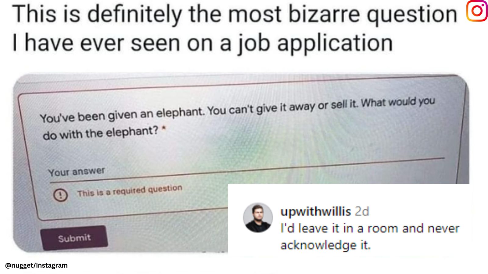 Bizzare interview question