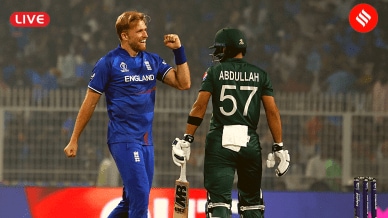 World Cup 2023 Live Score: England batted first against Pakistan and set a target of 338 at the Eden Gardens in Kolkata on Saturday.