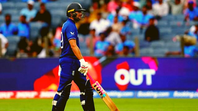 England's Dawid Malan walks after losing his wicket, run out by Netherlands' Logan van Beek REUTERS