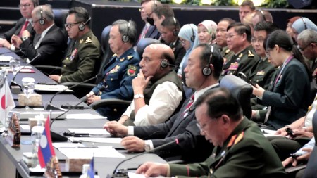 Rajnath stresses on unimpeded lawful commerce in int’l waters