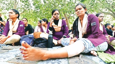 112 helpline, Job security and better pay, up Chief Minister’s residence, Lucknow news, Uttar pradesh news, Lucknow, India news, Indian express, Indian express India news, Indian express India