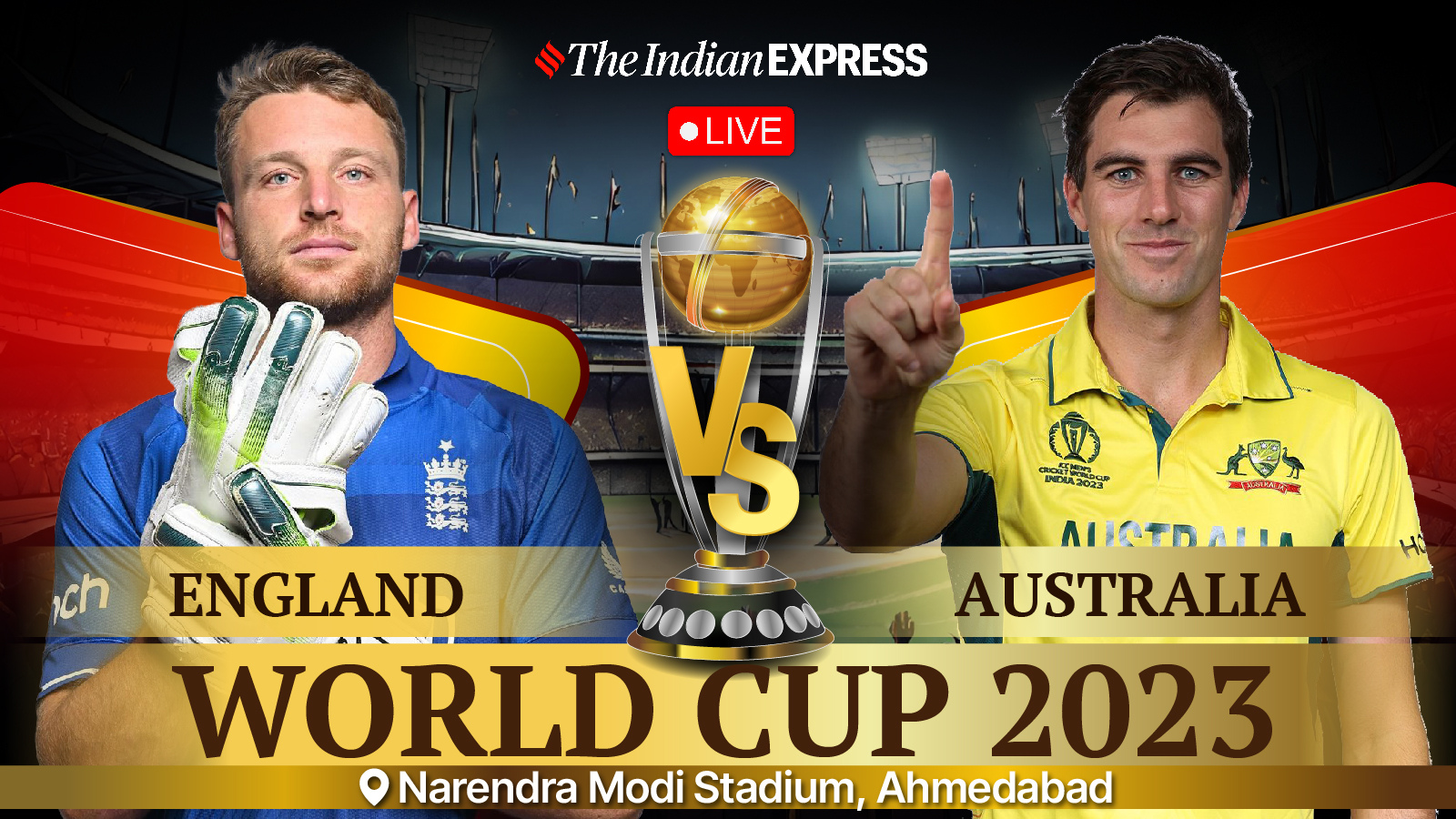 England vs Australia Live Score, World Cup 2023 Mark Wood removes