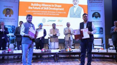 The MoU was inked in the presence of Shri Dharmendra Pradhan, Minister of Education and Minister of Skill Development and Entrepreneurship.