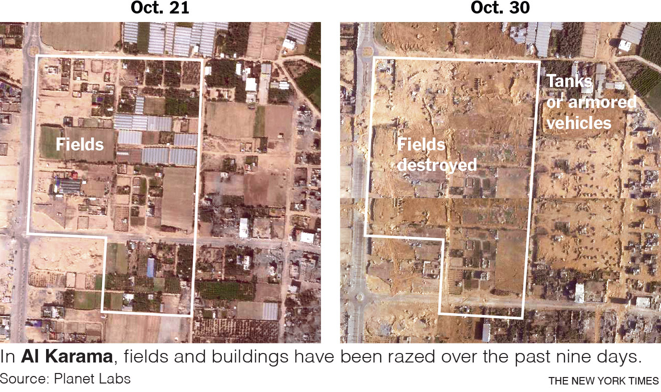 4 Satellite Images Chart Israel’s Invasion Of Gaza | World News - The ...