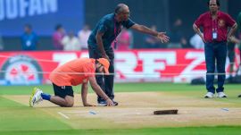 ODI World Cup 2023: Rohit Sharma inspecting Wankhede pitch